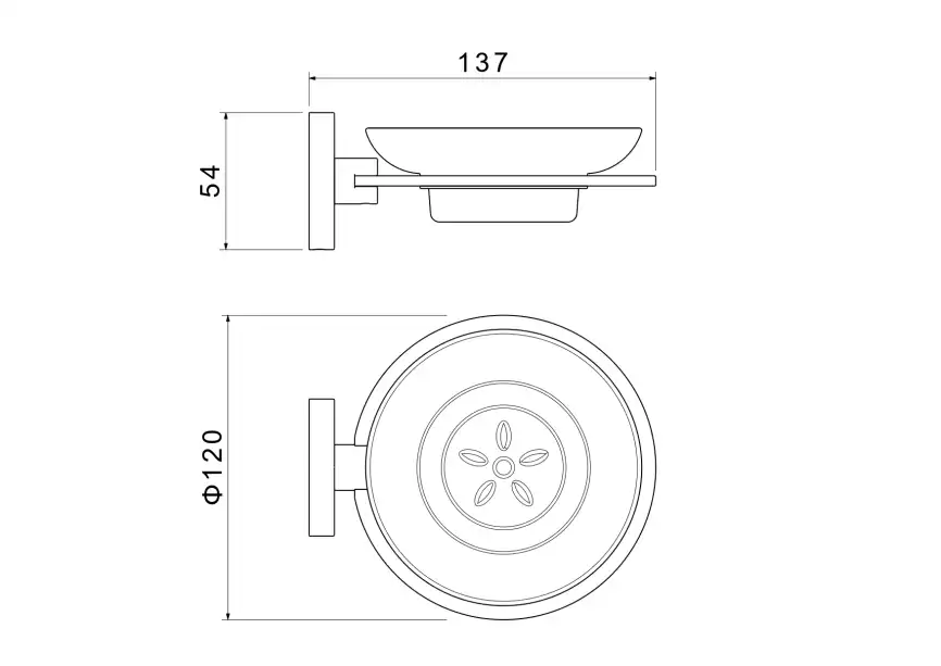 Мыльница для ванной Aquatek Оберон AQ4203BG, Золото матовое фото 2