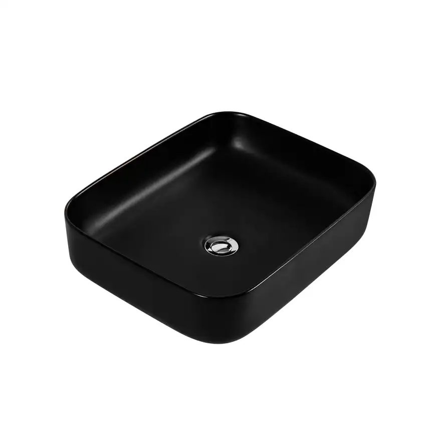 Раковина накладная Aquatek Вега 50х39х13 AQ5515-MB, Черная матовая фото 3