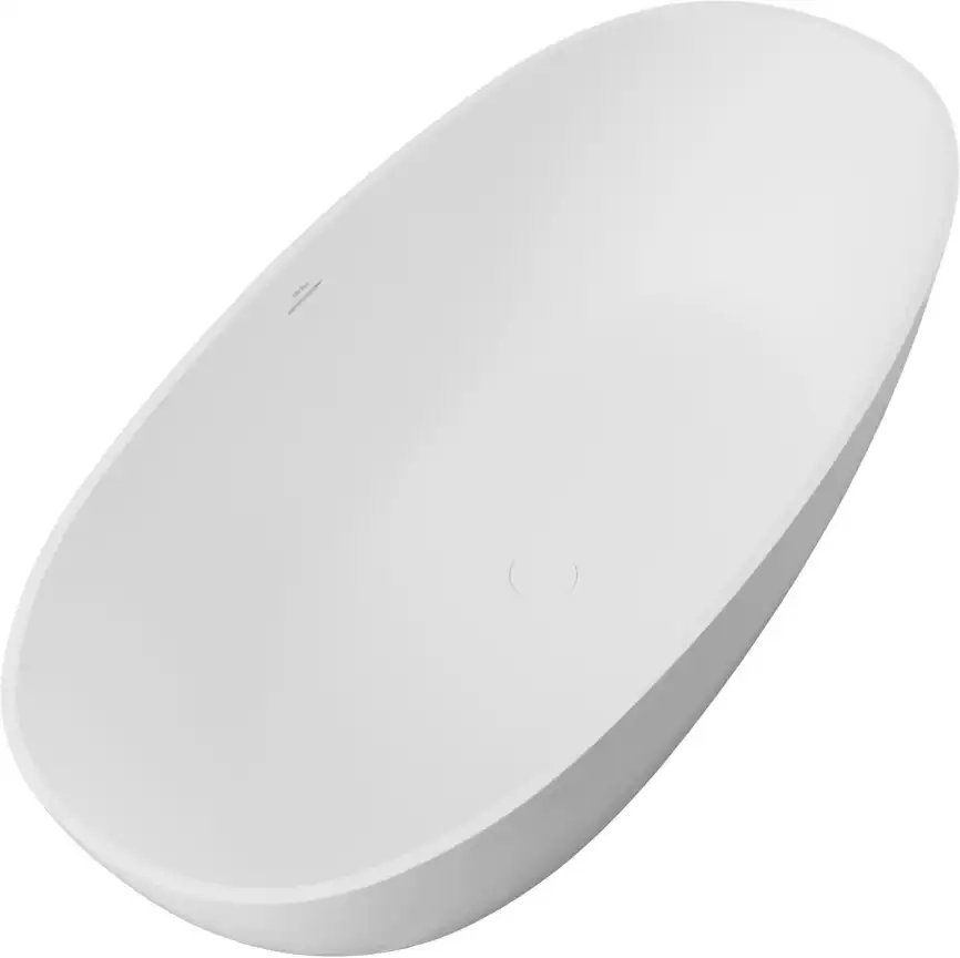Ванна из искусственного камня Allen Brau 170x80 Solid Stone Krion Oval 2.35003.21, белая матовая фото 1