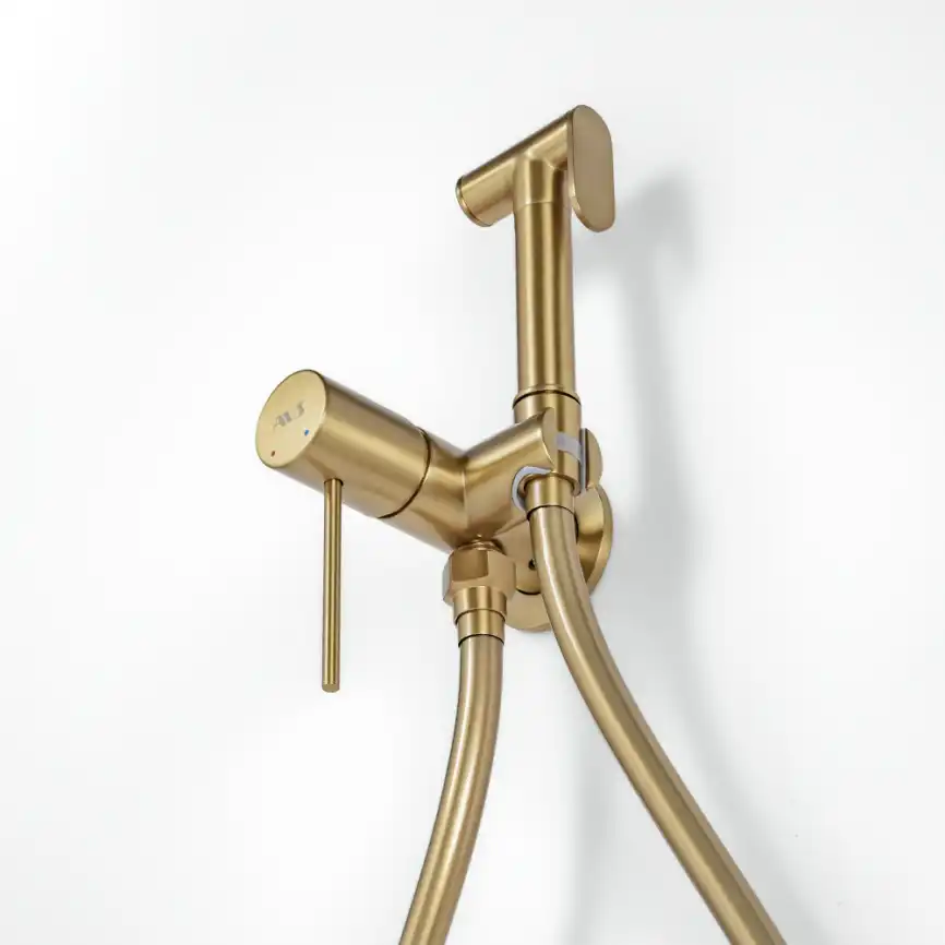 Гигиенический душ со смесителем AVS Slimmer 811-131-BG, брашированное золото фото 24