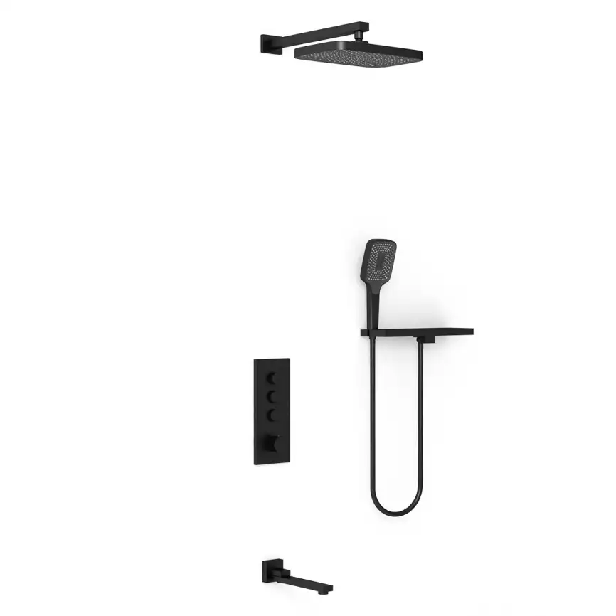 Душевая система  Vincea  VSFW-431T1RMB VSFW-431T1RMB  с термостатом, встраиваемая, черный матовый фото 2
