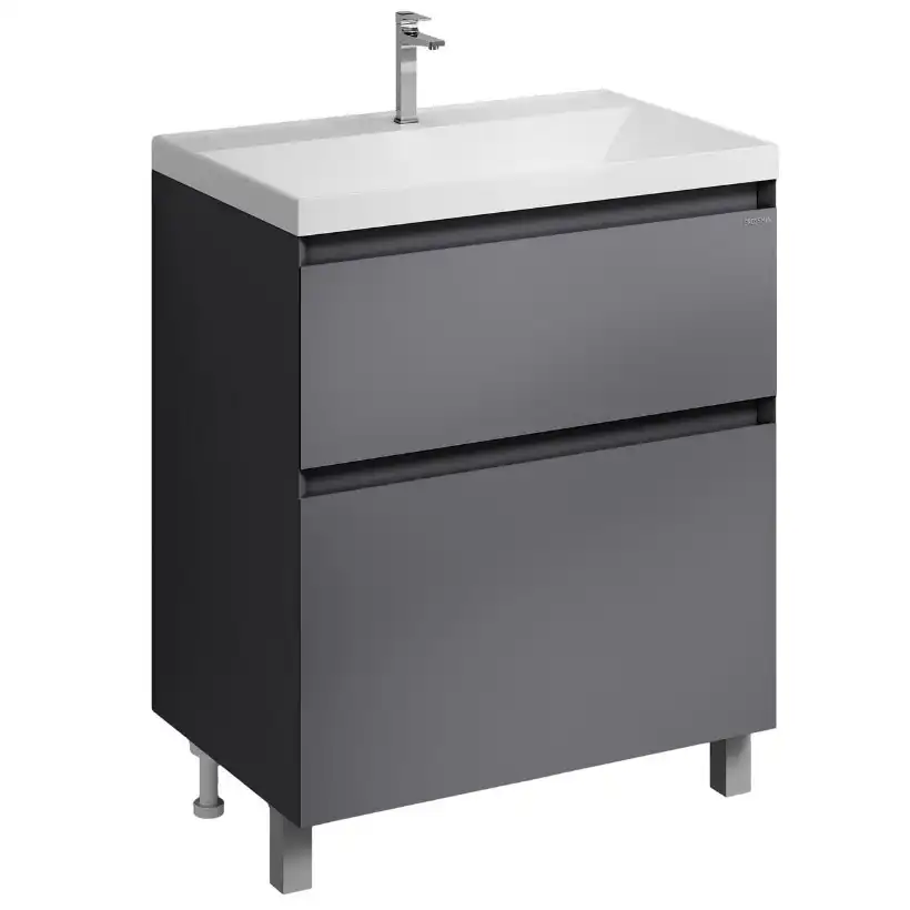 Тумба под раковину Grossman Меркадо 70 напольная, графит матовый (107073) фото 1
