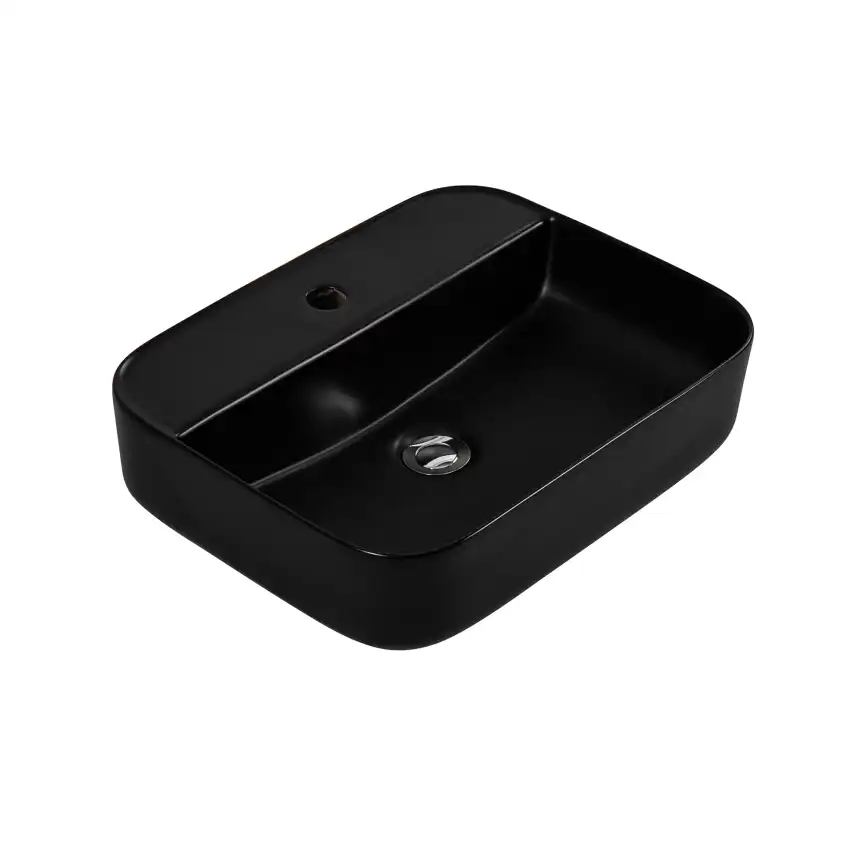 Раковина накладная Aquatek Вега 50х39,5х14 AQ5506-MB, Черная матовая фото 4