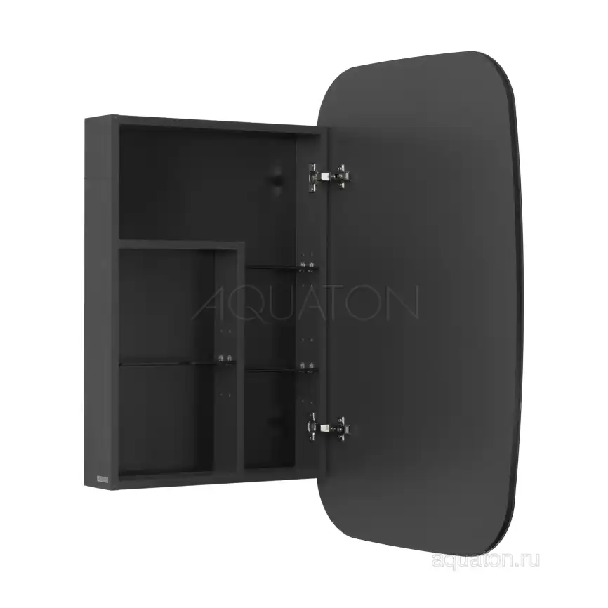 Зеркало-шкаф Aquaton Сохо 60 1A258302AJA0R  правый цвет, графит фото 3