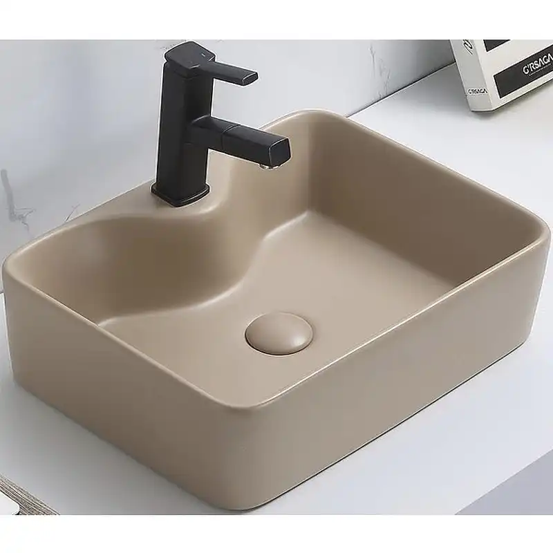 Раковина накладная CeramaLux 485х375х135 7291MC-1 , цвет Капучино фото 1