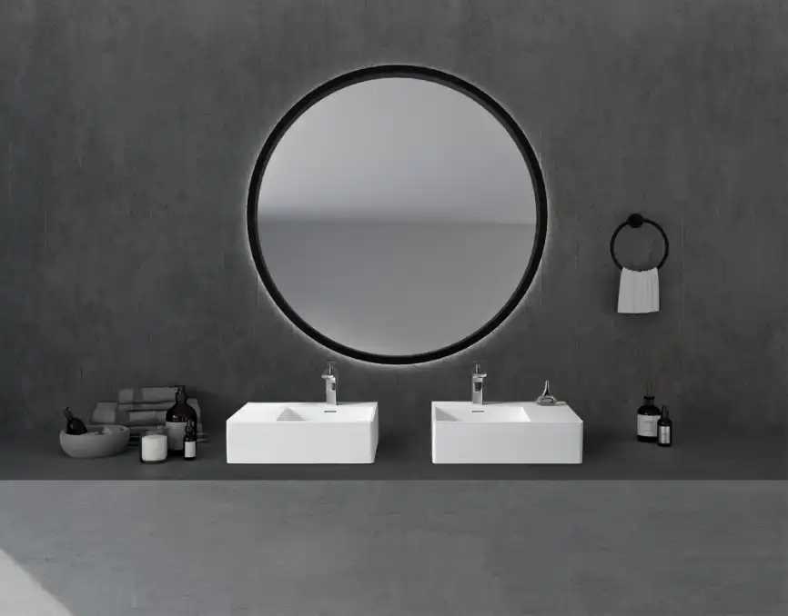 Раковина подвесная ABBER STEIN 56х38,5х16 AS2644 L, прямоугольная, белая матовая фото 3