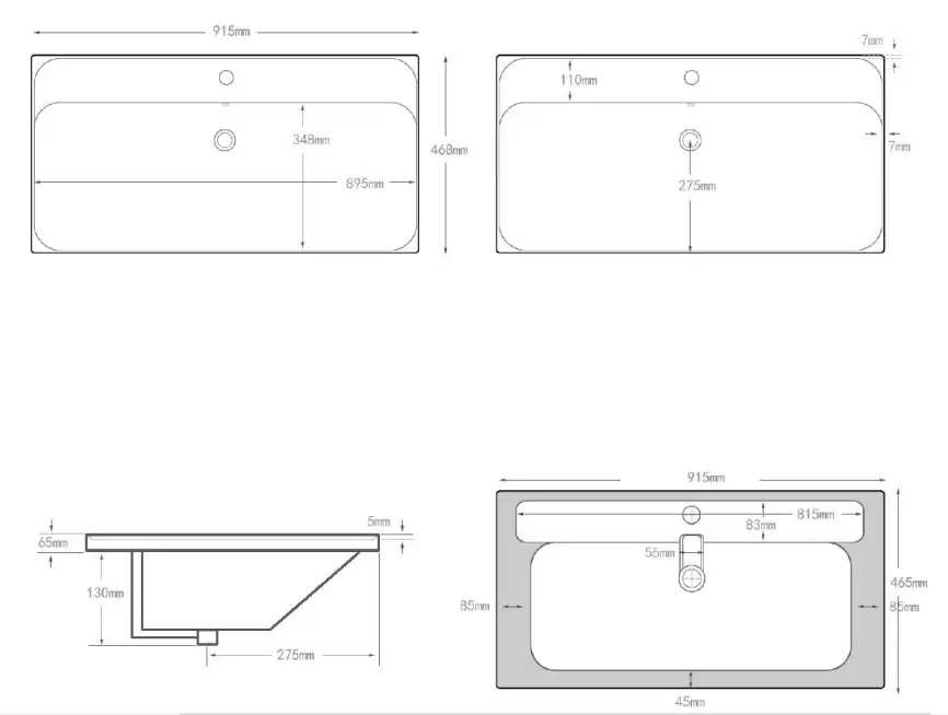 Раковина Aquanet Flash 90, белая, 333269 фото 2