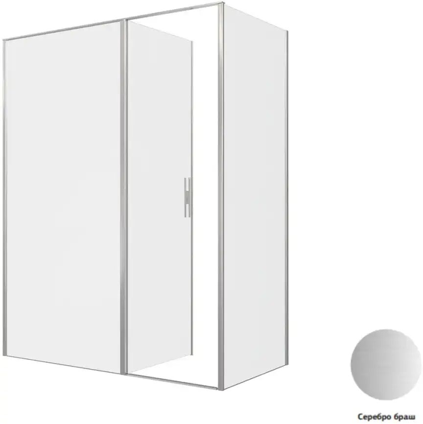 Душевой уголок Allen Brau Priority 160x80 3.31038.BA + 3.31041.BA серебро браш фото 4