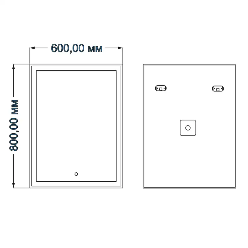 Зеркало Azario Minio 60х80 CS00066631 с подстветкой, сенсорный выключатель с функцией диммера фото 3