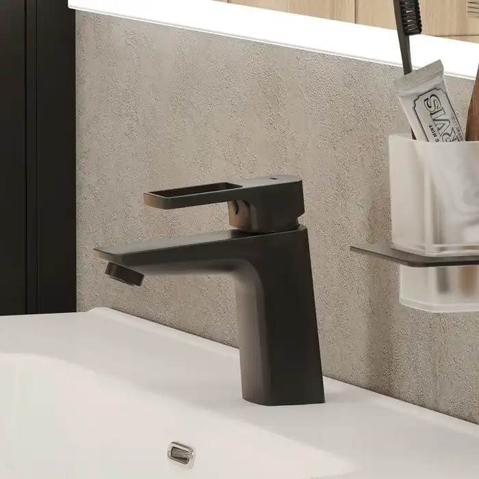 Смеситель для раковины IDDIS Bild BILBL00i01  цвет, Матовый черный фото 2