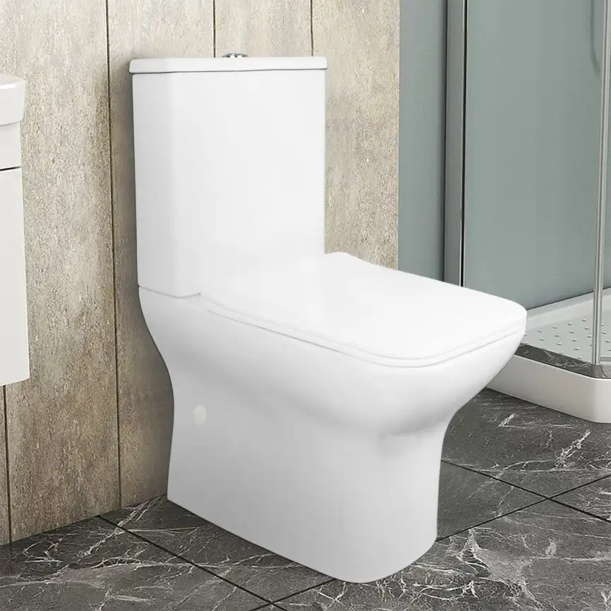 Унитаз-компакт Azario Fresco  AZ-8302 напольный, безободковый, с бачком и сидением микролифт, цвет белый фото 9