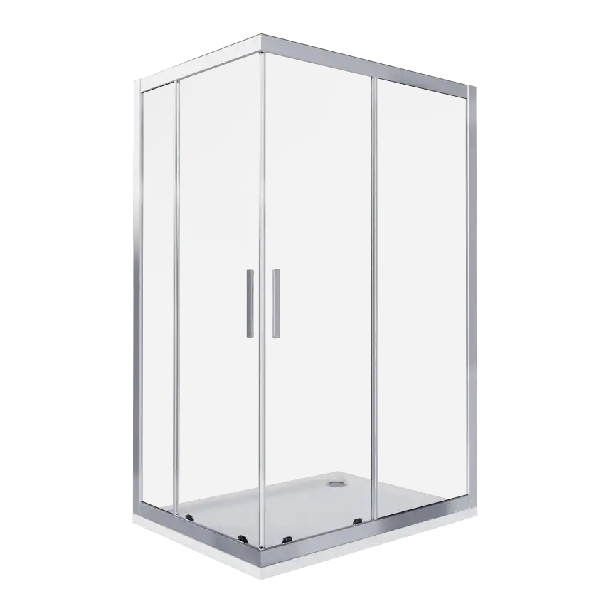 Душевой уголок Good Door COFE CR-120-80-C-B профиль Черный стекло прозрачное фото 4