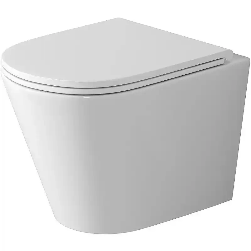 Подвесной унитаз Grossman GR-4478SQ безободковый, смыв торнадо, Белый глянцевый фото 1