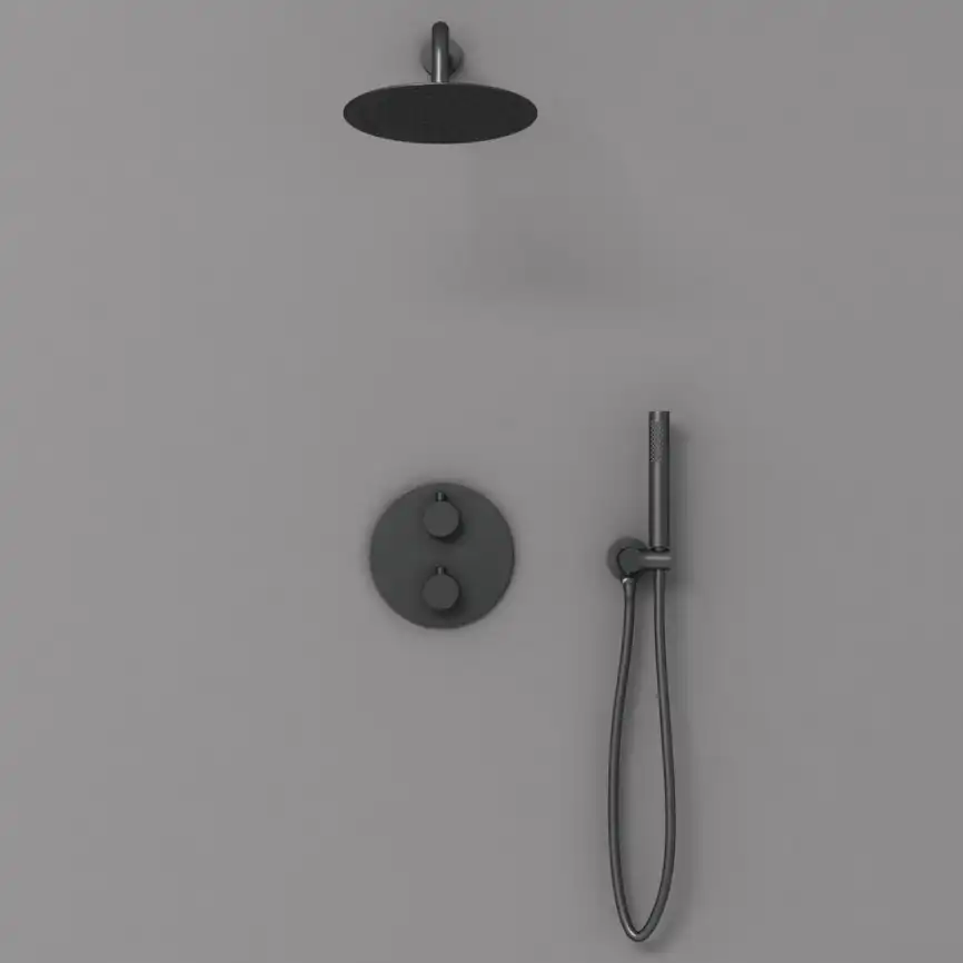 Душевая система  Vincea  VSFW-101TMB VSFW-101TMB  с термостатом, встраиваемая, черный матовый фото 3