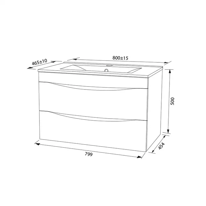 Тумба с раковиной IDDIS Cloud 80, подвесная, Белая, CLO80W0i95K фото 6