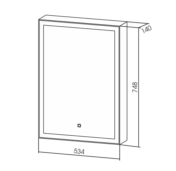 Зеркало-шкаф AZARIO Киото 50 (535х750) c подсветкой и диммером (LED-00002357) фото 6