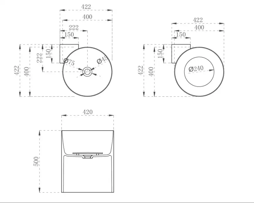 Раковина подвесная прозрачная ABBER KRISTALL 42,2х42,2х50 AT2705Emerald, угловая, зеленая фото 5