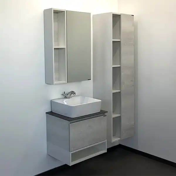 Тумба с умывальником Comforty Прага 60 Дуб белый, 00-00014536 фото 5