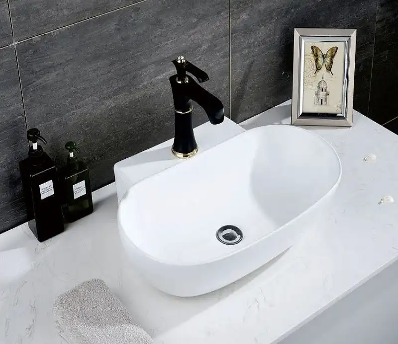 Умывальник CeramaLux 9234 570х400х120 цвет Белый фото 5