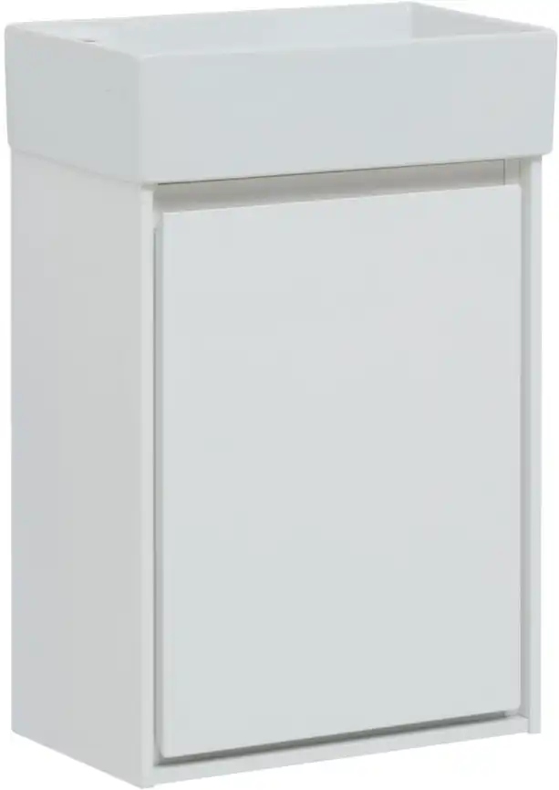 Тумба под раковину Aquanet Милан 45 белый глянец, подвесная, 339962 фото 1