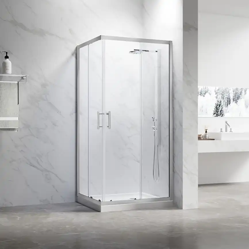 Душевой уголок Veconi Rovigo RV-27CH 110х90х190, профиль Хром, стекло прозрачное (RV27CH-11090-01-C8) фото 1