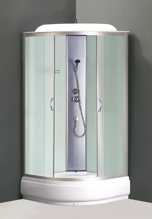 Душевая кабина Loranto 100х100 средний поддон, матовое стекло, профиль Хром, CS-6610-25 F фото 2