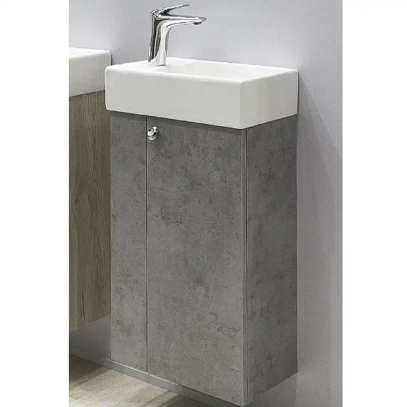 Тумба с умывальником Comforty Асти 40 Бетон светлый, 00-00013669 фото 1
