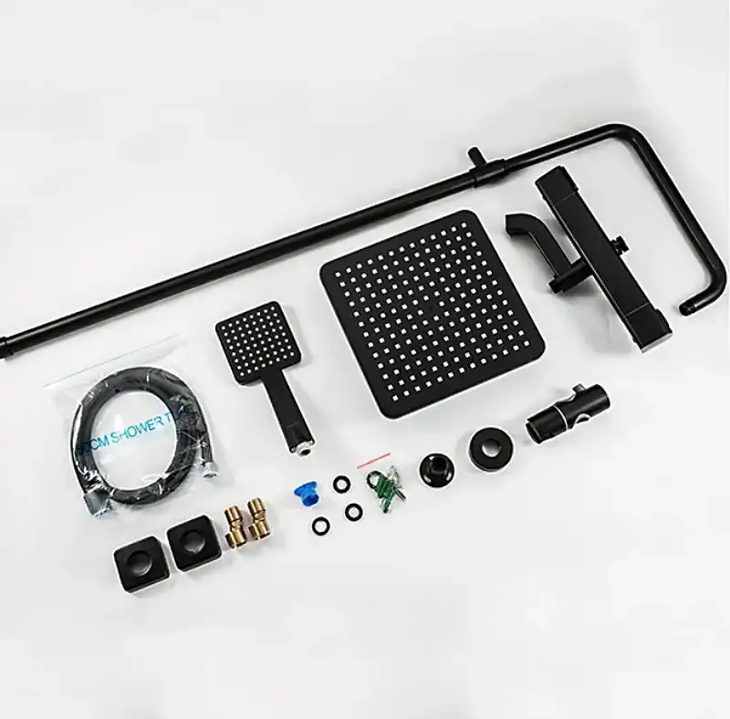 Душевая система Gappo G2491-6  с тропическим душем и термостатом, Черный матовый фото 10