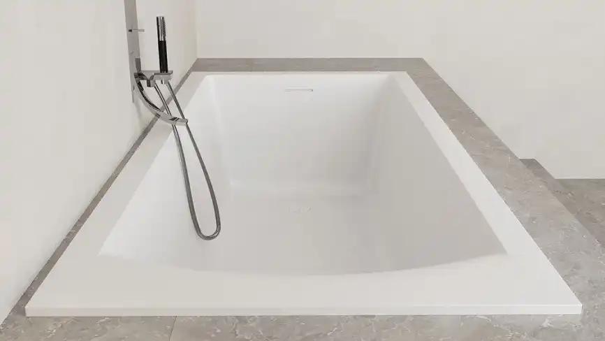 Ванна Salini CASCATA KIT 180х80 104523M из материала S-Stone, Белая матовая фото 4