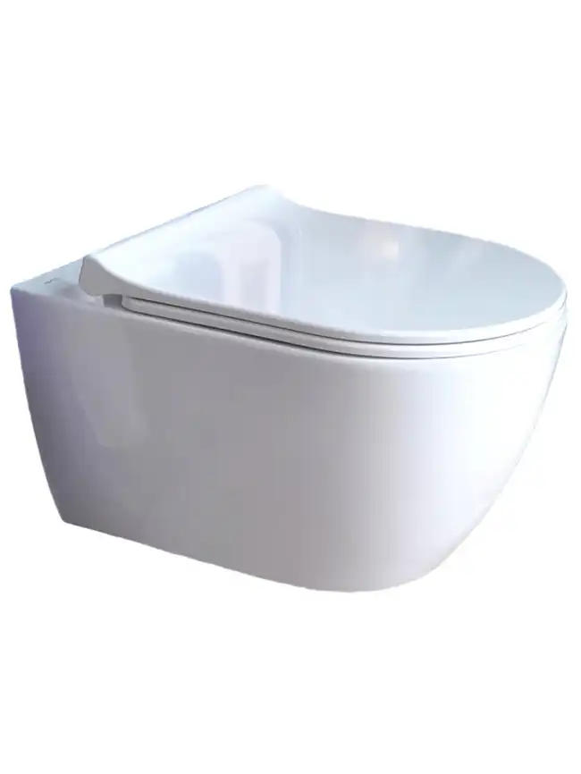 Унитаз с инсталляцией SET AQUATEK ПОЛАРИС-01-013 4в1 с тонким сиденьем микролифт и белой клавишей смыва фото 5