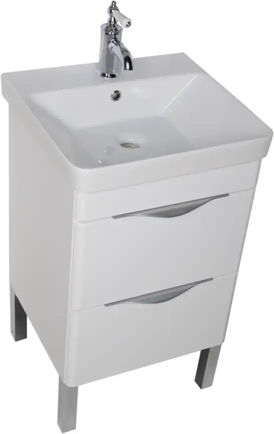 Раковина Sanovit LUXURY 50 11050-KL прямоугольная, Белая глянцевая фото 3