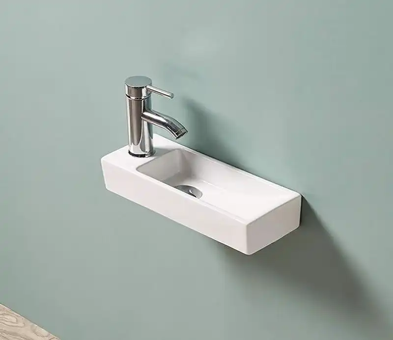 Умывальник CeramaLux 9048FR 380х145х80 Подвесная цвет Белый фото 2