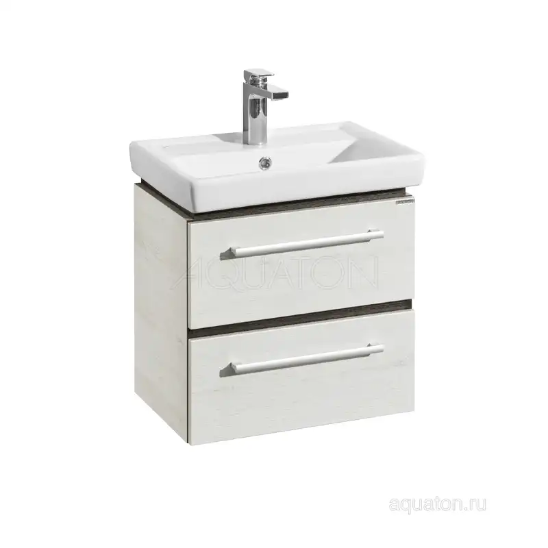 Тумба под раковину Aquaton Ронда PRO 55 1A207601RSC20 подвесная цвет, дуб сомерсет фото 3