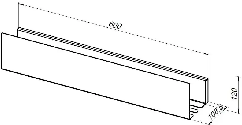 Полка Aquanet Магнум Н 60x12 черная матовая, 341532 фото 2