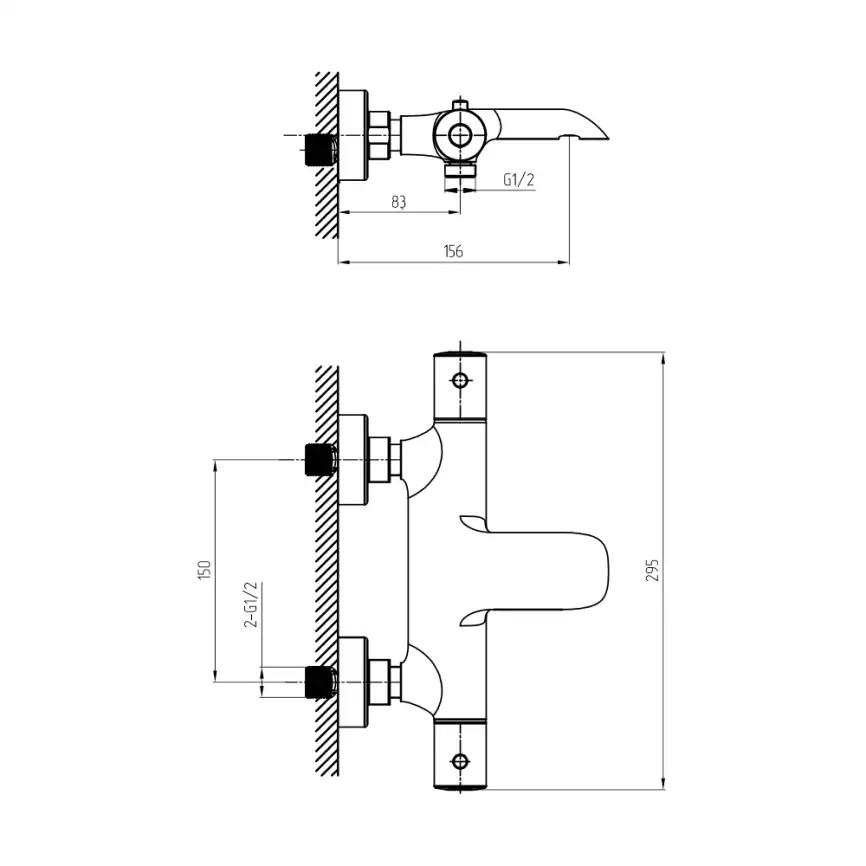 Смесители для ванны AVS Basic 811-760-CR, хром фото 2