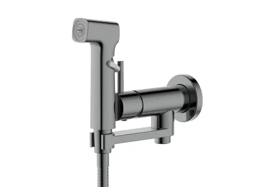 Смеситель с гигиеническим душем Aquatek Ника AQ1819BGM, Оружейная сталь фото 3