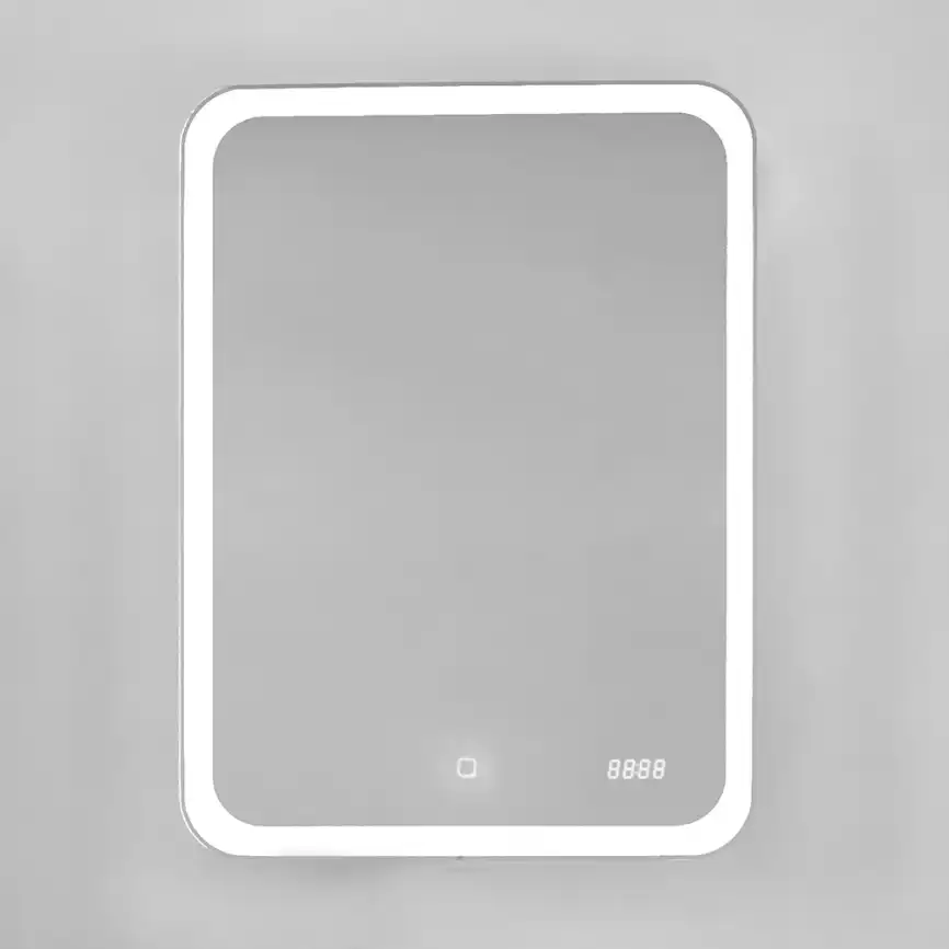 Зеркало-шкаф Jorno BOSKO 60 Bos.03.60/W с подсветкой и часами Белый фото 2