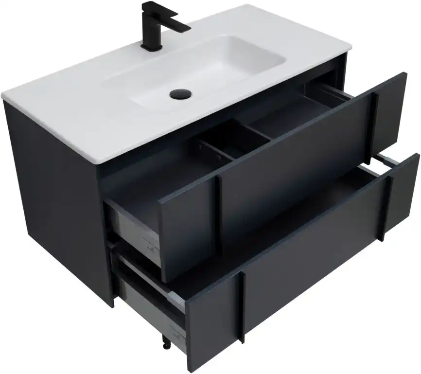 Тумба под раковину Allen Brau Reality 100 1.32007.AM антрацит матовый фото 17