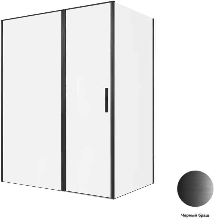 Душевой уголок Allen Brau Priority 160x100 3.31039.BBA + 3.31048.BBA черный браш фото 1