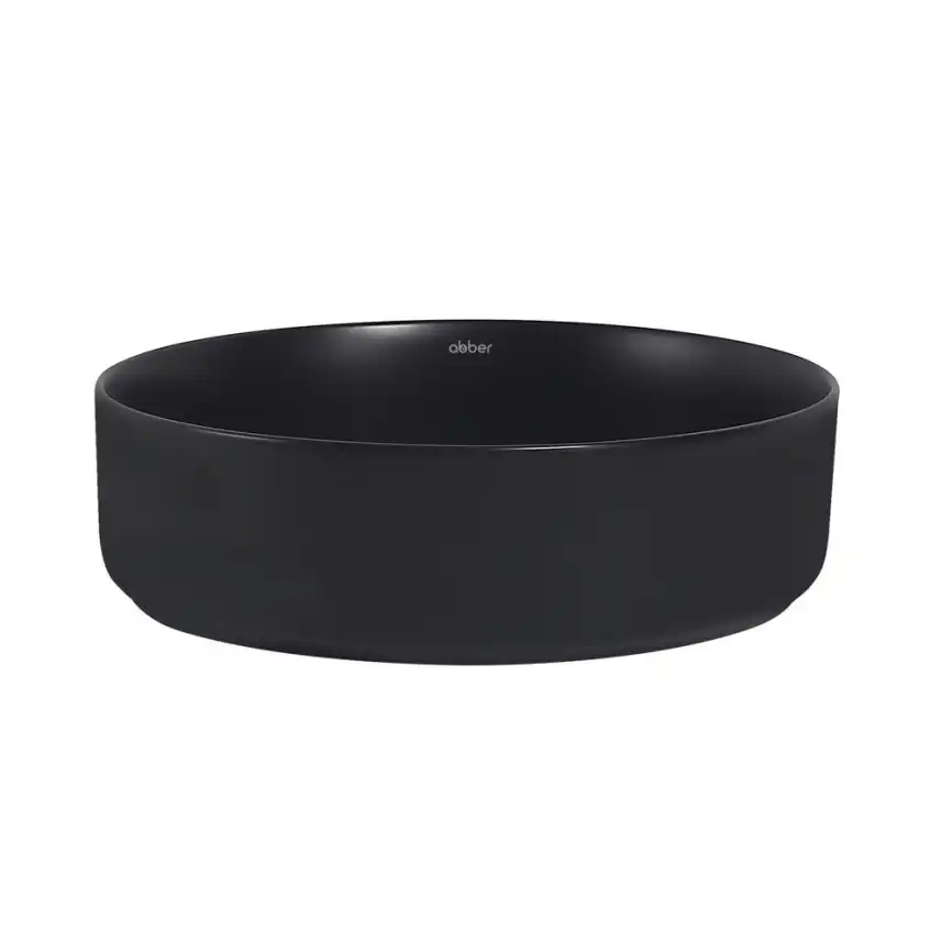 Раковина накладная ABBER BEQUEM 40х40х12 AC2109MB, круглая, черная матовая фото 2