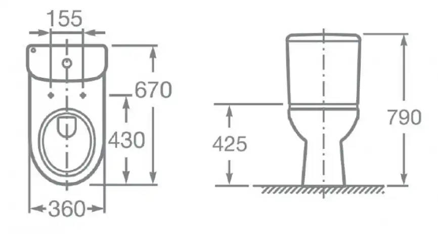 Унитаз-компакт Roca Access с косым выпуском 34P23900Y, белый фото 8