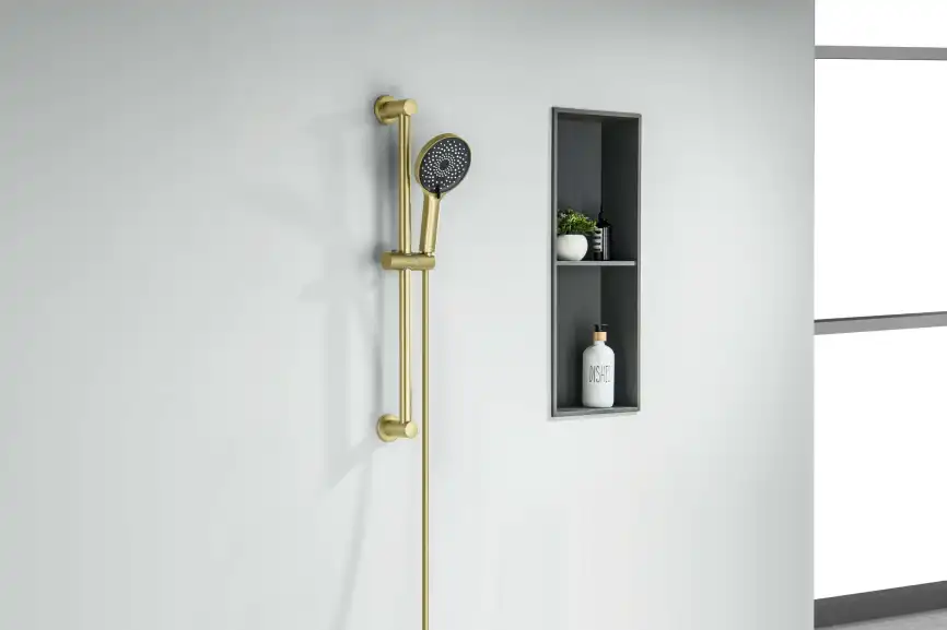 Душевой гарнитур Aquatek Лугано AQ2022BG, Золото шлифованное фото 5