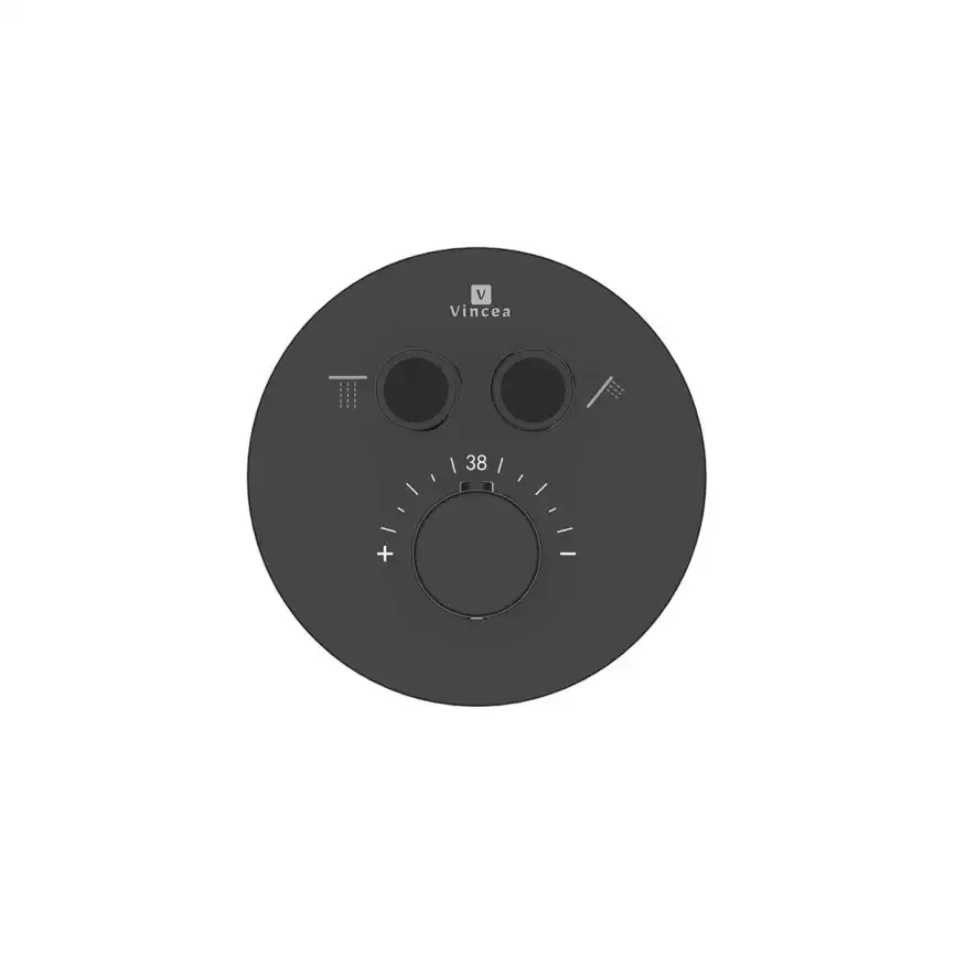 Душевая система  Vincea Inspire VSFW-3I22MT3RMB VSFW-3I22MT3RMB  с термостатом, встраиваемая, черный матовый фото 9
