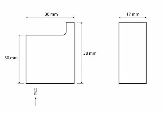 Крючок 3,8 см BEMETA NERO Черный матовый 135006010 фото 2