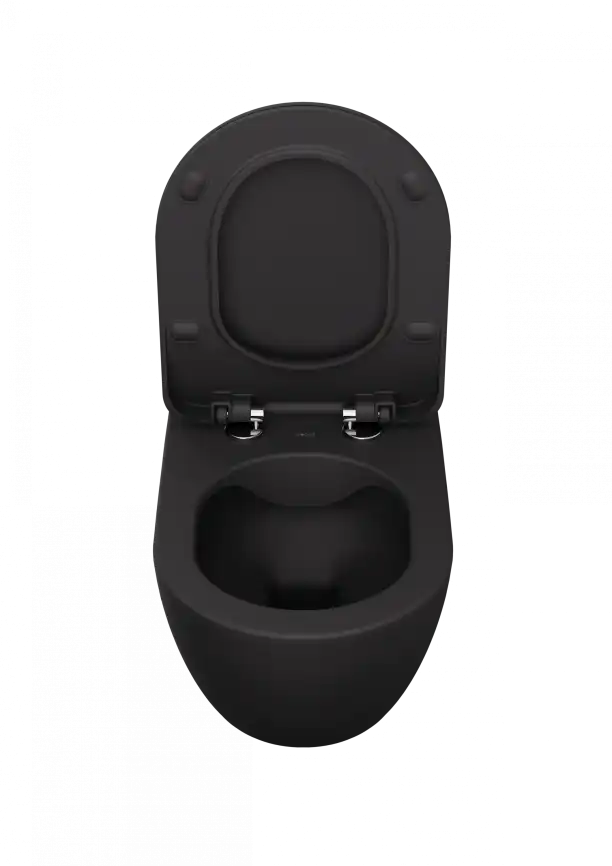 Унитаз подвесной безободковый Creavit Free FE322-11AM00E-0000 с сиденьем микролифт Антрацит матовый фото 3