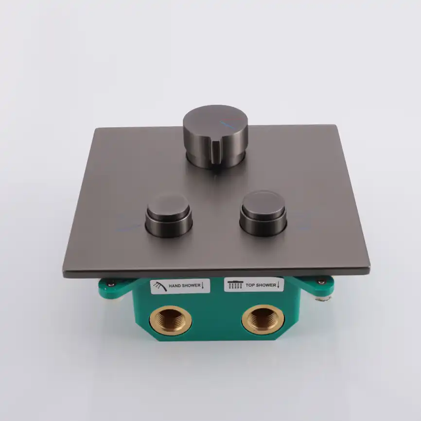 Смеситель для душа Vincea VSCV-421GM встраиваемый  двухфункциональный, вороненая сталь фото 2