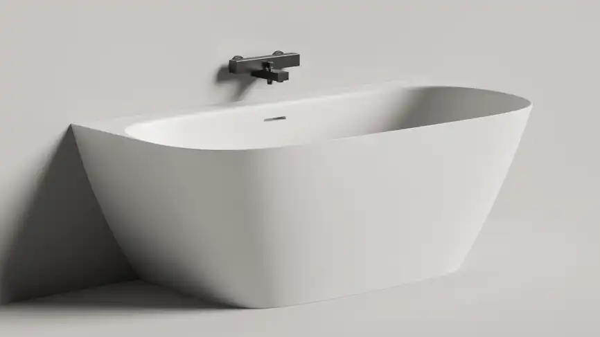 Ванна Salini SOFIA WALL 160х80 102527M из материала S-Stone, Белая матовая фото 1