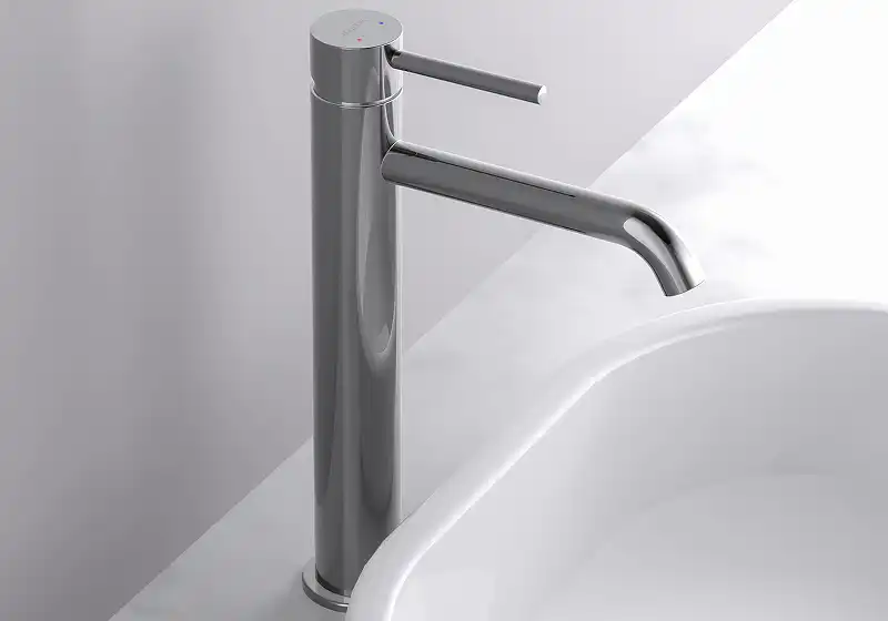 Смеситель для накладной раковины Aquatek Европа AQ1304CR, однорычажный, высокий, Хром фото 4