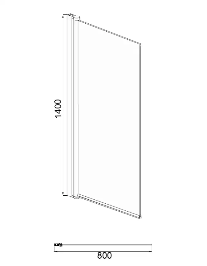 Шторка для ванны Azario Merrit 80 см, AZ-NF6211-1 800, профиль Серебро, стекло Прозрачное фото 3