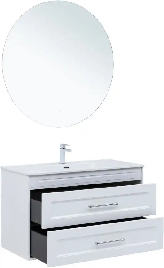 Тумба под раковину Aquanet Бостон New 100 белый сатин, 306369 фото 7